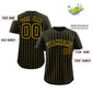 Custom Black Yellow Stripe Fashion Authentic Baseball Jersey Limited