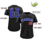 Custom Black Royal-White Stripe Fashion Authentic Baseball Jersey Limited