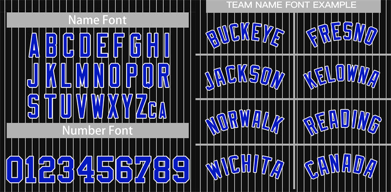 Custom Black Royal-White Stripe Fashion Authentic Baseball Jersey Limited