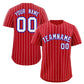 Custom Red White-Royal Stripe Fashion Authentic Baseball Jersey