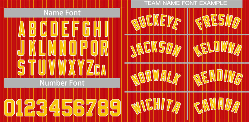 Custom Red Gold-White Stripe Fashion Authentic Baseball Jersey Limited