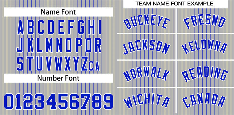 Custom Gray Royal-White Stripe Fashion Authentic Baseball Jersey Limited