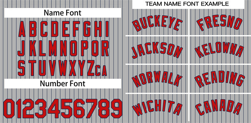 Custom Gray Red-Navy Stripe Fashion Authentic Baseball Jersey Limited