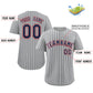Custom Gray Royal-Orange Stripe Fashion Authentic Baseball Jersey Limited