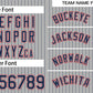 Custom Gray Royal-Orange Stripe Fashion Authentic Baseball Jersey Limited