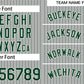 Custom Gray Green-White Stripe Fashion Authentic Baseball Jersey Limited