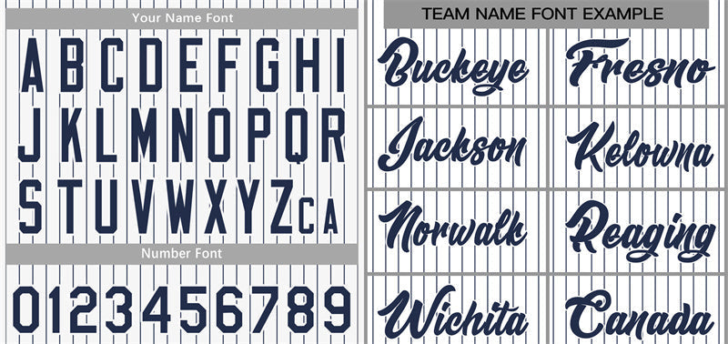 Custom White Navy Stripe Fashion Authentic Baseball Jersey Limited