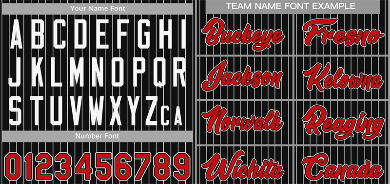 Custom Black Red-White Stripe Fashion Authentic Baseball Jersey Limited