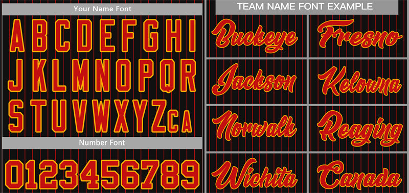 Custom Black Red-Orange Stripe Fashion Authentic Baseball Jersey Limited