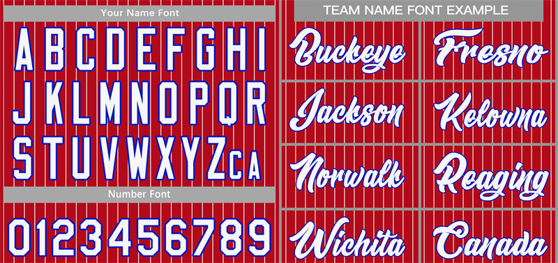 Custom Red White-Royal Stripe Fashion Authentic Baseball Jersey Limited