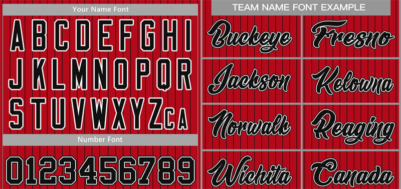 Custom Red Black-White Stripe Fashion Authentic Baseball Jersey Limited