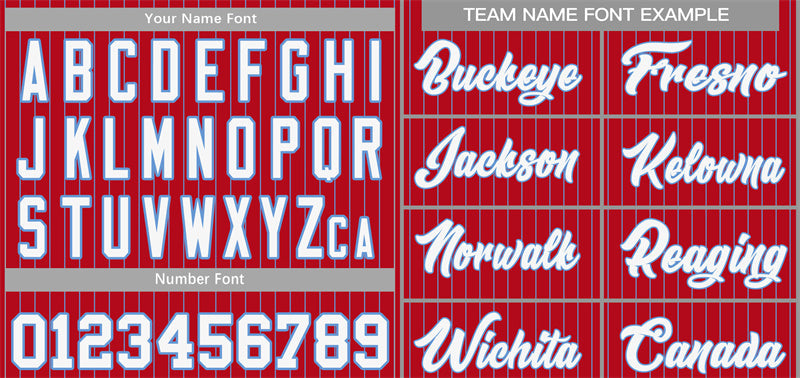 Custom Red White-Light Blue Stripe Fashion Authentic Baseball Jersey Limited