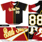 Custom Black Red-Yellow Split Fashion Authentic Baseball Jersey Limited