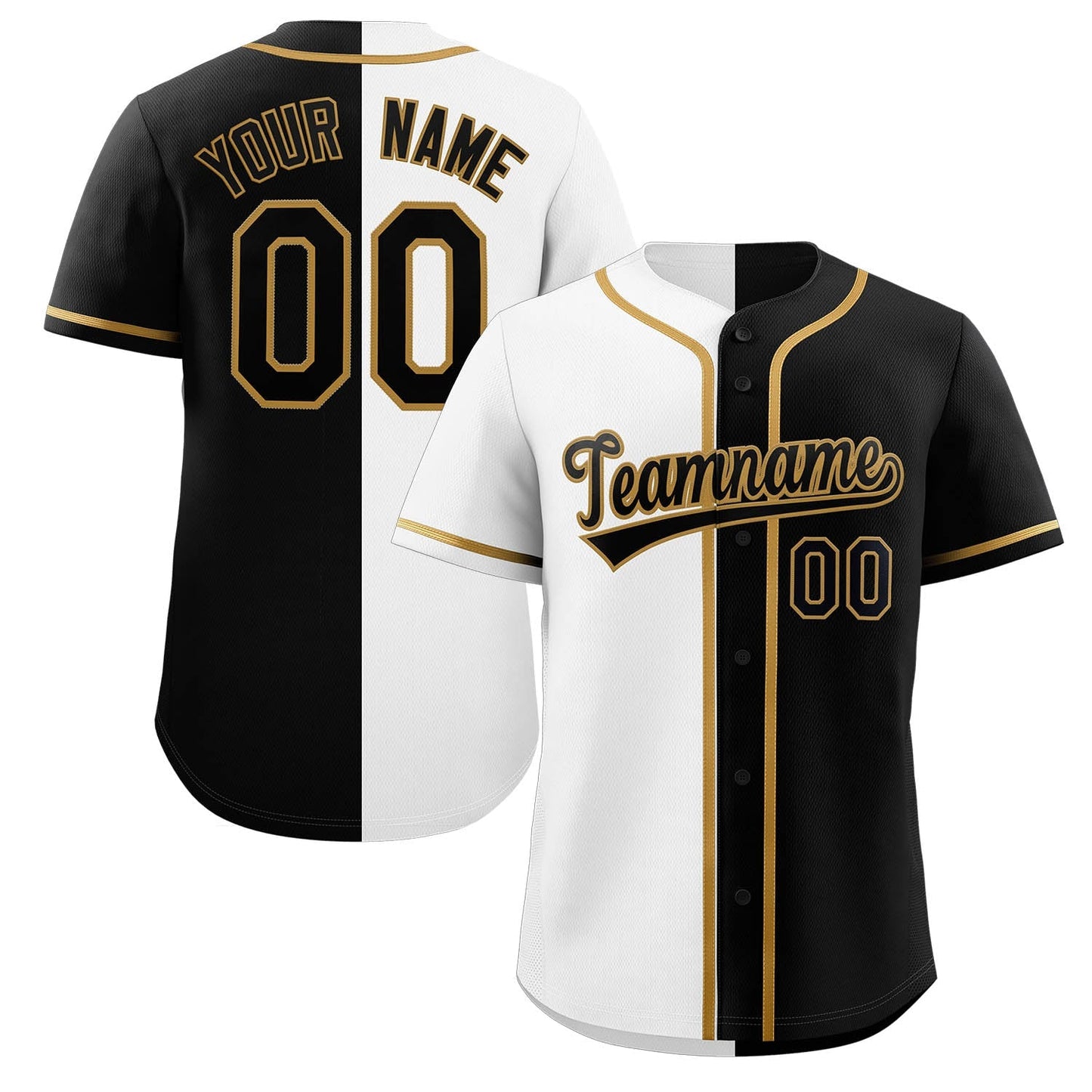 Custom Split Button Down Baseball Jersey Personalized Team Sports Uniform for Adults/Youth