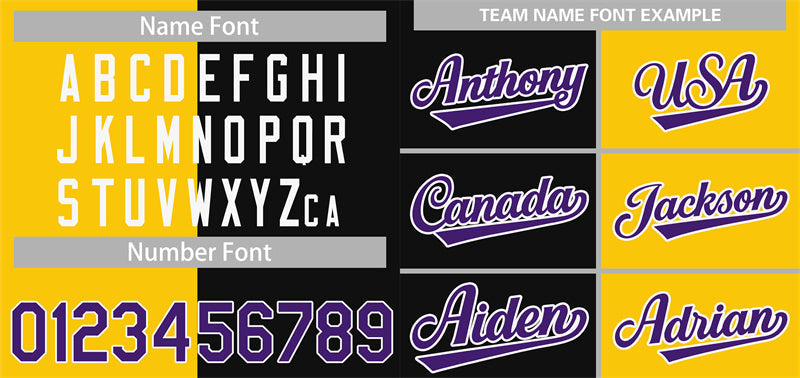 Custom Gold Black-Purple Split Fashion Authentic Baseball Jersey Limited