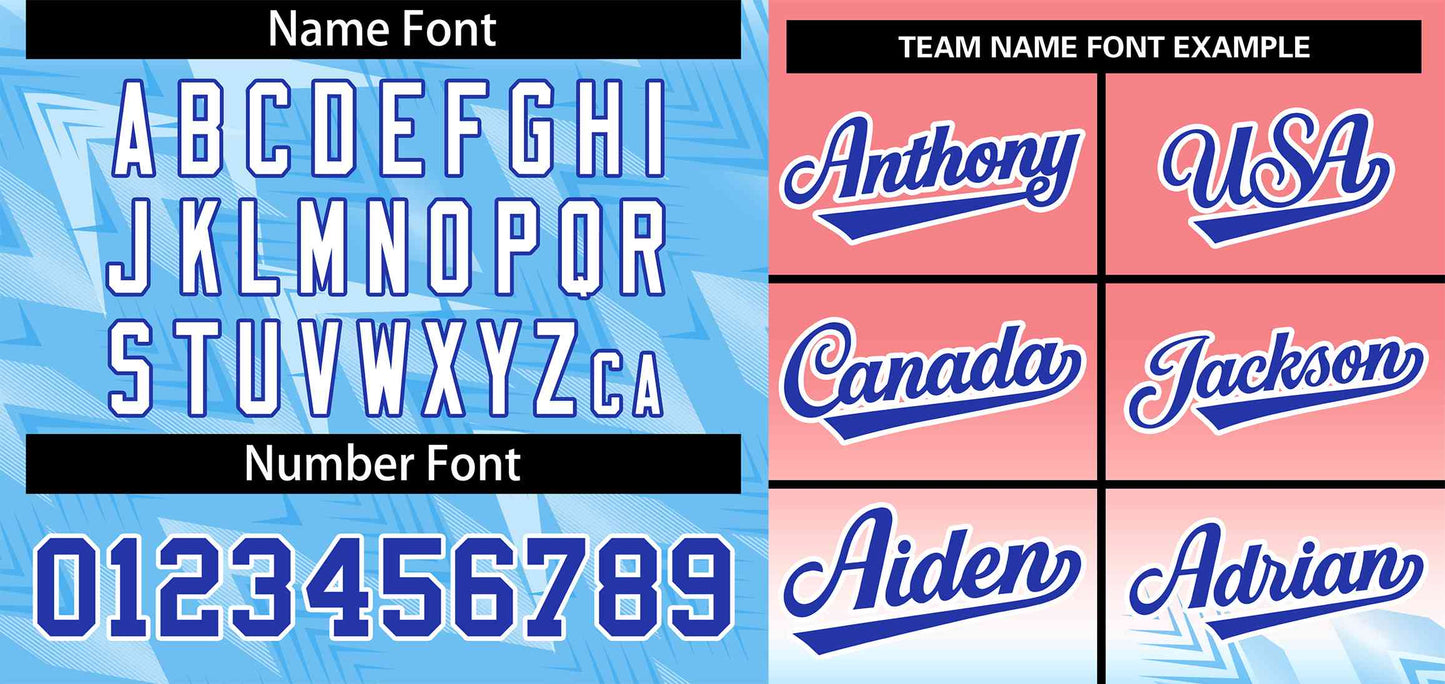 Custom Light Red Light Blue Royal-White Gradient Fashion Authentic Baseball Jersey Limited