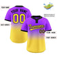 Custom Purple Gold Gold-Black Gradient Fashion Authentic Two-Button Softball Jersey Limited
