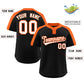 Custom Black White-Orange Classic Style Authentic Two-Button Softball Jersey Limited