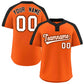 Custom Orange White-Orange Classic Style Authentic Two-Button Softball Jersey