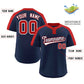 Custom Navy White-Navy Classic Style Authentic Two-Button Softball Jersey Limited