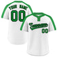 Custom White Kelly Green-Black Classic Style Authentic Two-Button Softball Jersey