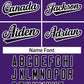 Custom Purple Black-White Classic Style Authentic Two-Button Softball Jersey Limited