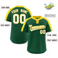 Custom Green White-Gold Classic Style Authentic Two-Button Softball Jersey Limited