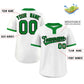 Custom White Kelly Green-Black Classic Style Authentic Two-Button Softball Jersey Limited