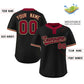 Custom Black Crimson-Old Gold Classic Style Authentic Two-Button Softball Jersey Limited