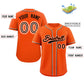 Custom Orange Black-White Classic Style Authentic Baseball Jersey Limited
