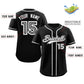 Custom Black White-Gray Classic Style Authentic Baseball Jersey Limited