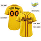 Custom Yellow Black-Red Classic Style Authentic Baseball Jersey Limited