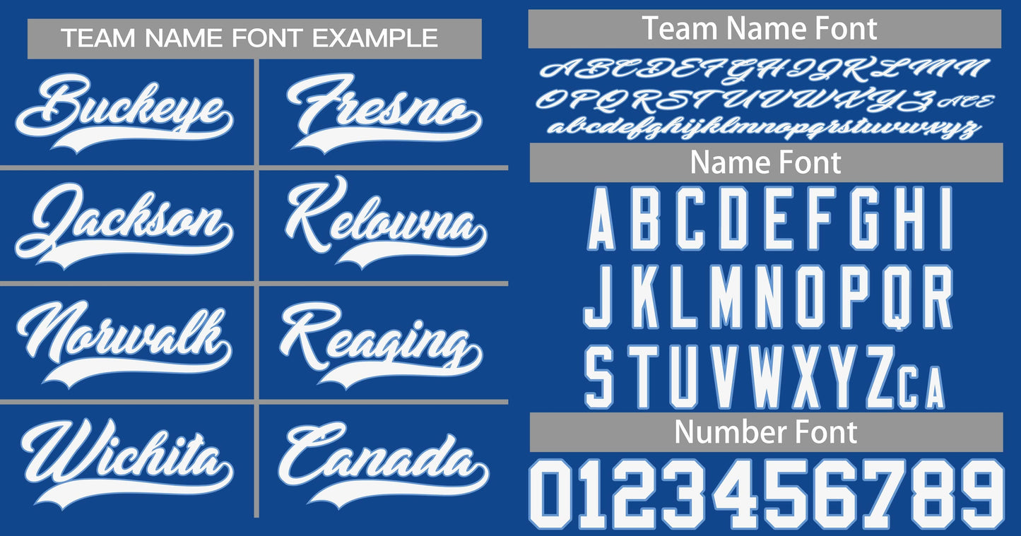 Custom Royal White-Light Blue Classic Style Authentic Baseball Jersey Limited