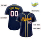 Custom Navy Gold-Crimson Classic Style Authentic Baseball Jersey Limited