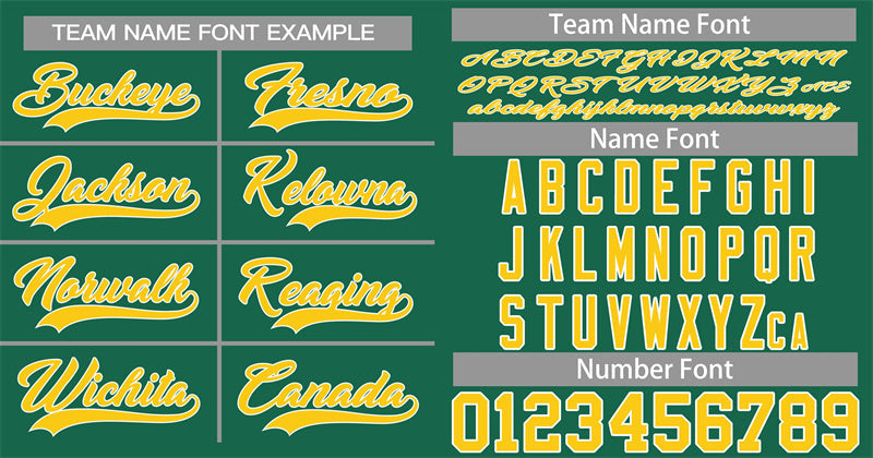 Custom Green Gold-White Classic Style Authentic Baseball Jersey Limited