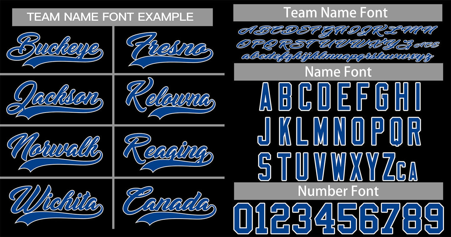 Custom Black Royal-White Classic Style Authentic Baseball Jersey Limited