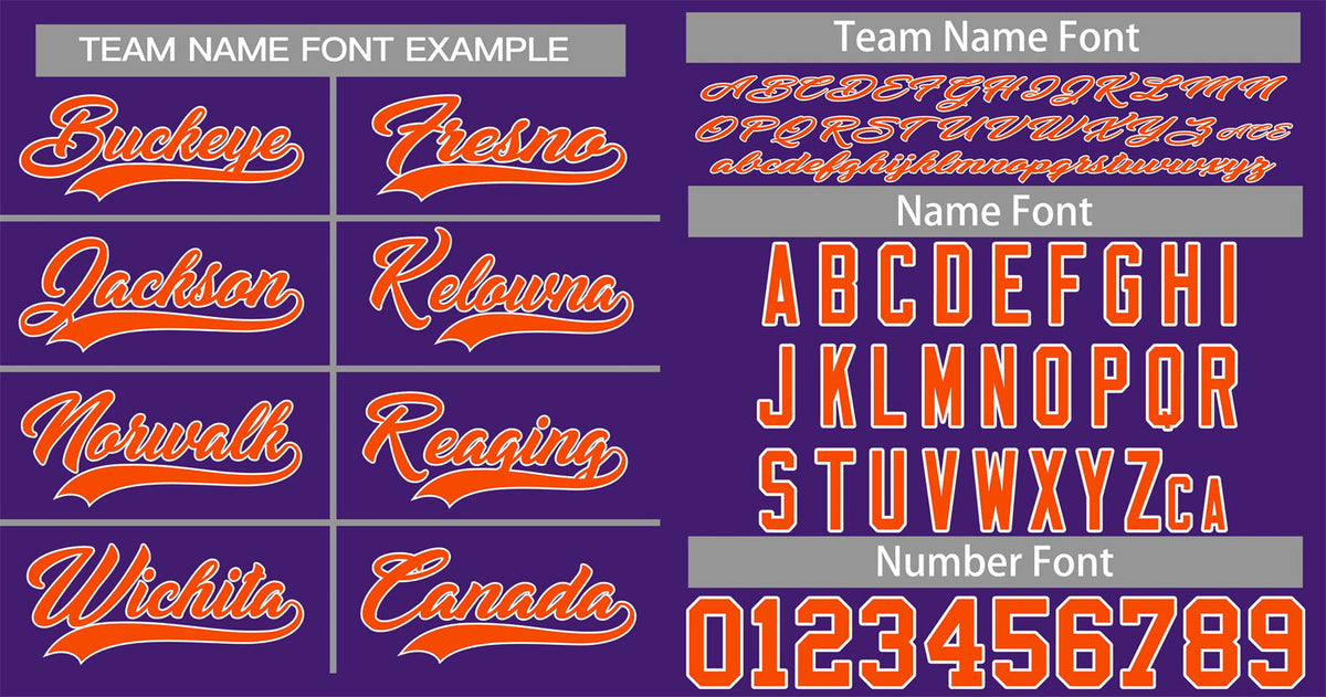 Custom Purple Orange-White Classic Style Authentic Baseball Jersey Limited
