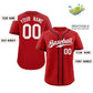 Custom Red White-Black Classic Style Authentic Baseball Jersey Limited