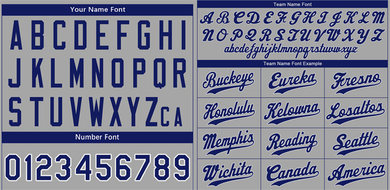 Custom Gray Navy-White Solider Classic Style Authentic Baseball Jersey Limited