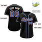 Custom Black Royal-Orange Classic Style Authentic Baseball Jersey Limited