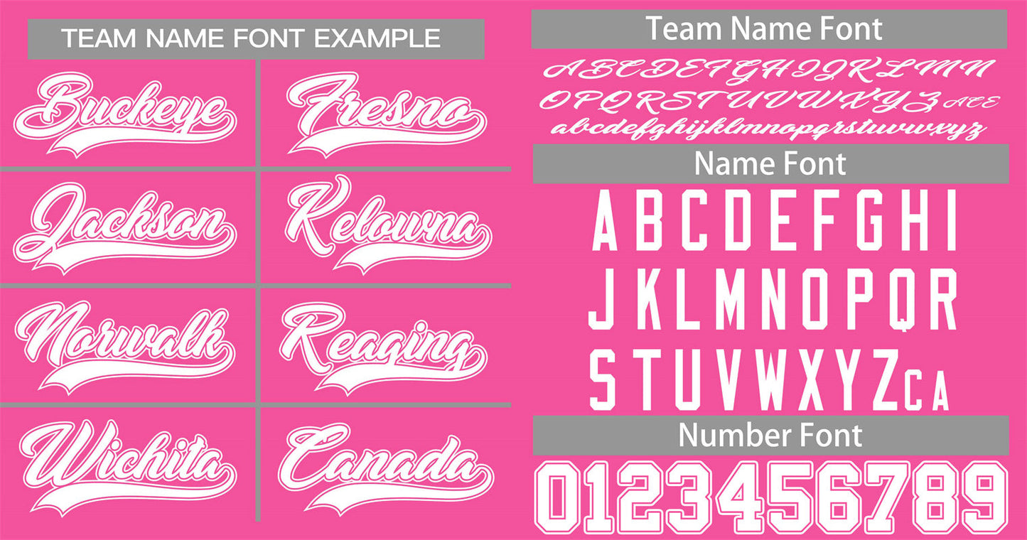 Custom Pink White-Pink Classic Style Authentic Baseball Jersey Limited