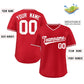 Custom Red Classic Style Outdoor Authentic Pullover Baseball Jersey Limited