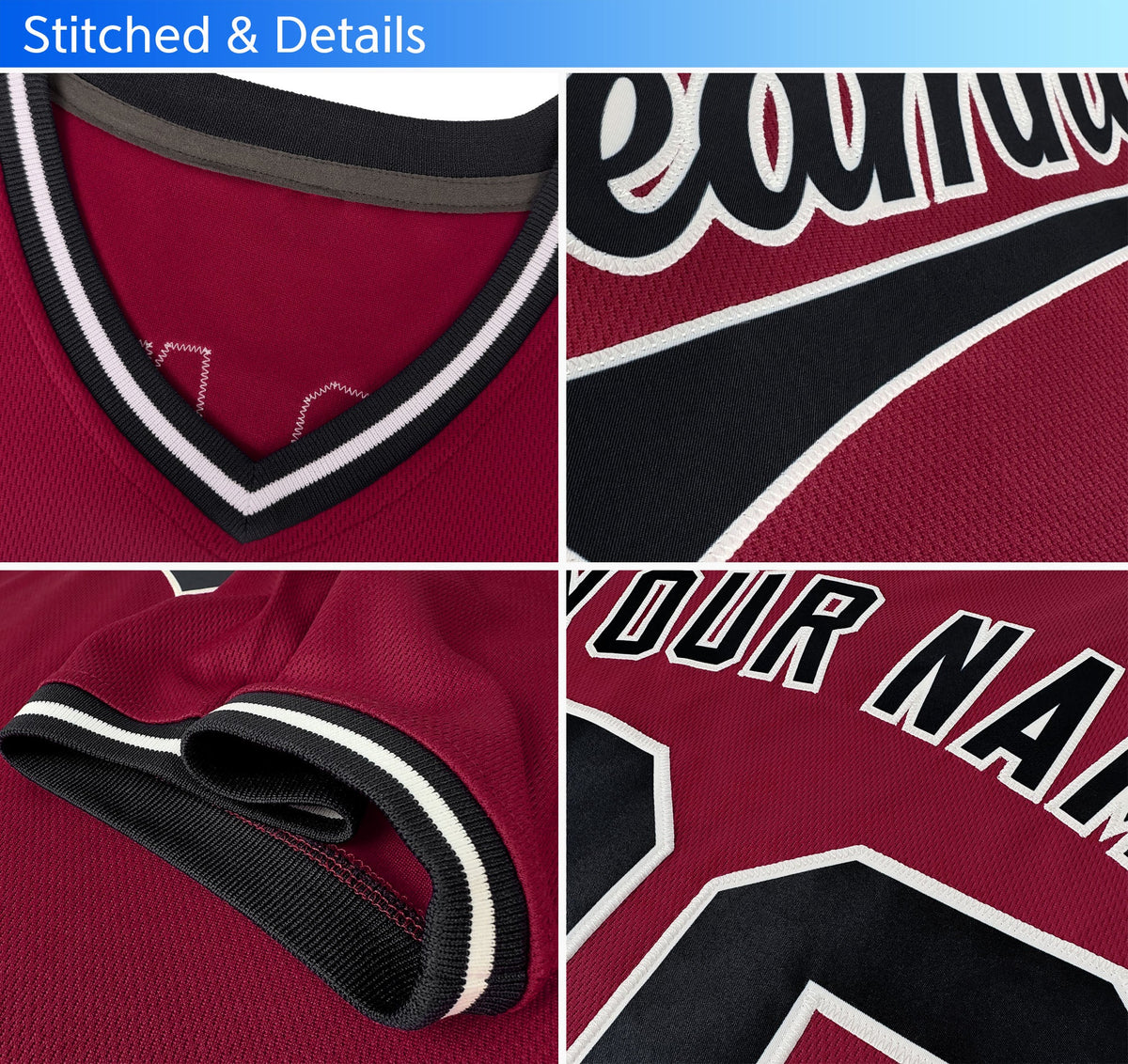 Custom Crimson Classic Style Outdoor Authentic Pullover Baseball Jersey Limited