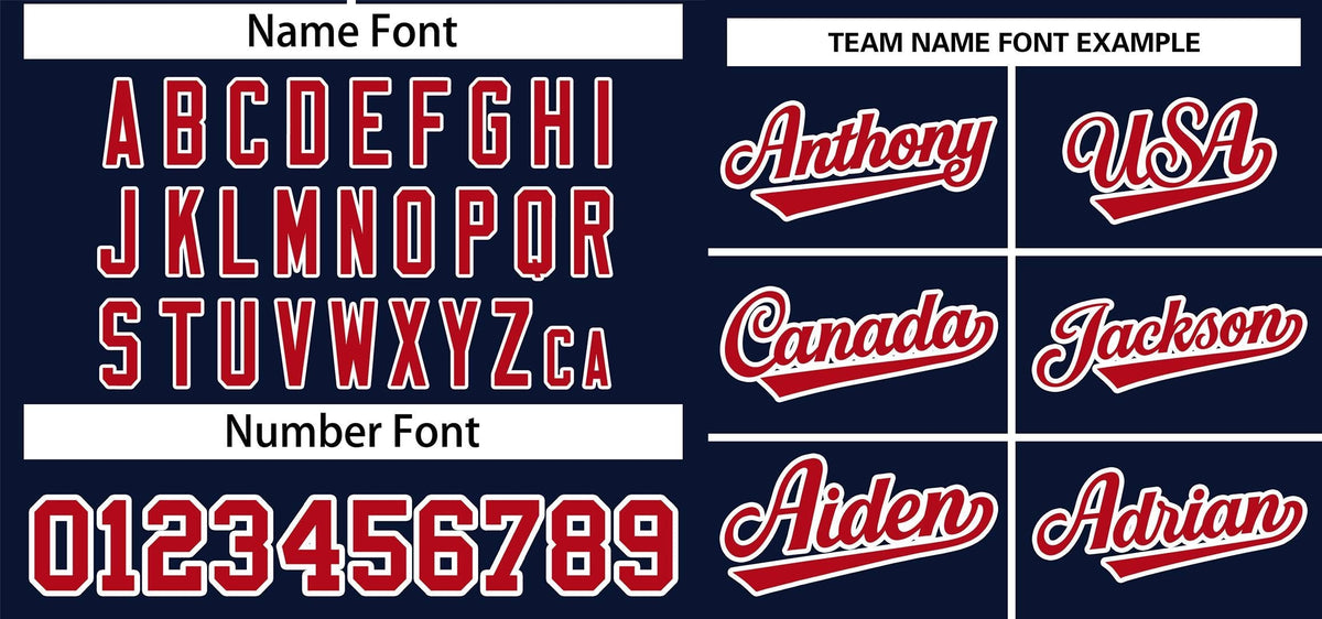 Custom Navy Red Classic Style Outdoor Authentic Pullover Baseball Jersey Limited