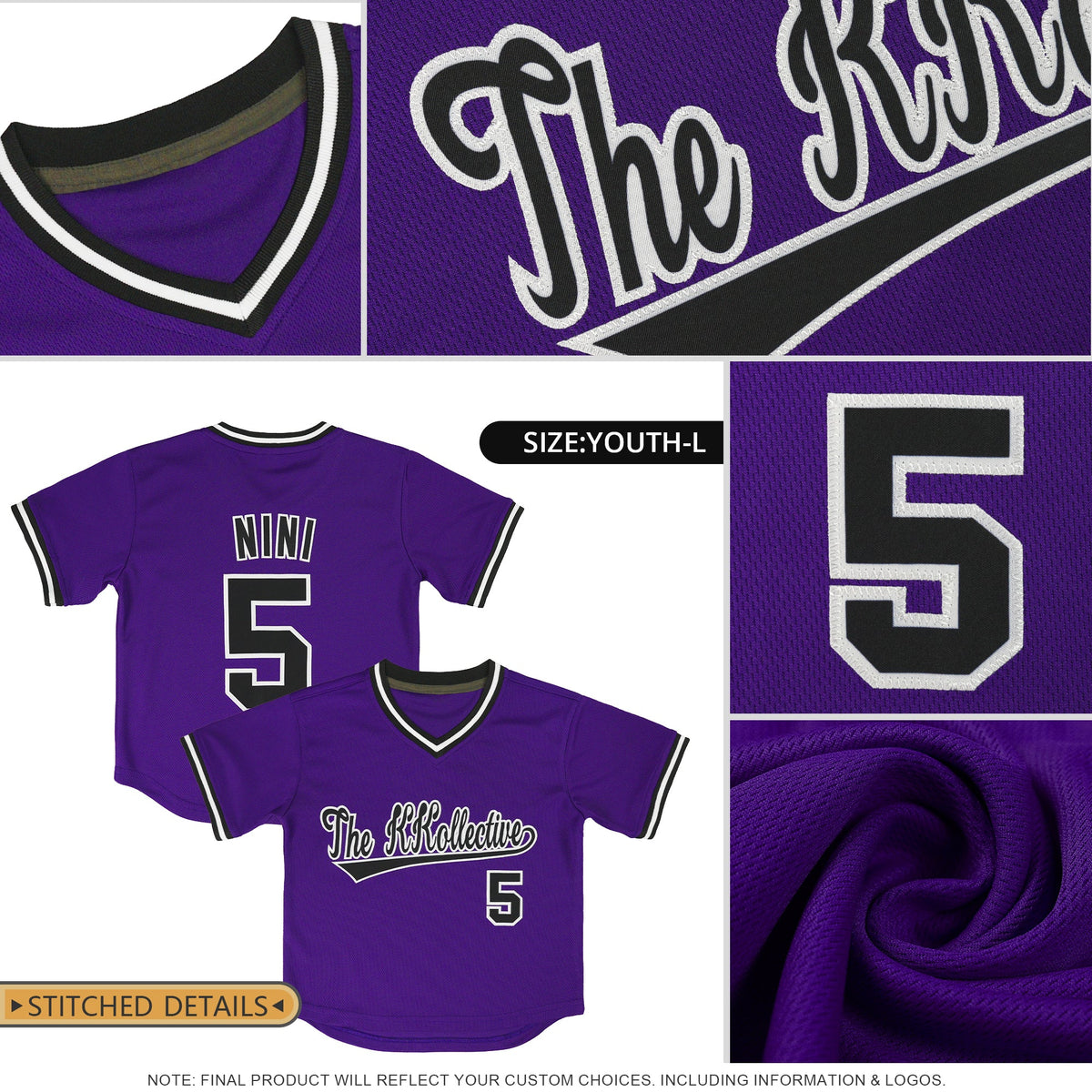 Custom Purple Classic Style Outdoor Authentic Pullover Baseball Jersey Limited
