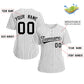 Custom White Black-White Stripe Fashion Baseball Jersey For Women Limited