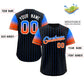 Custom Black Royal Orange-White Stripe Font Gradient Fashion Authentic Baseball Jersey Limited