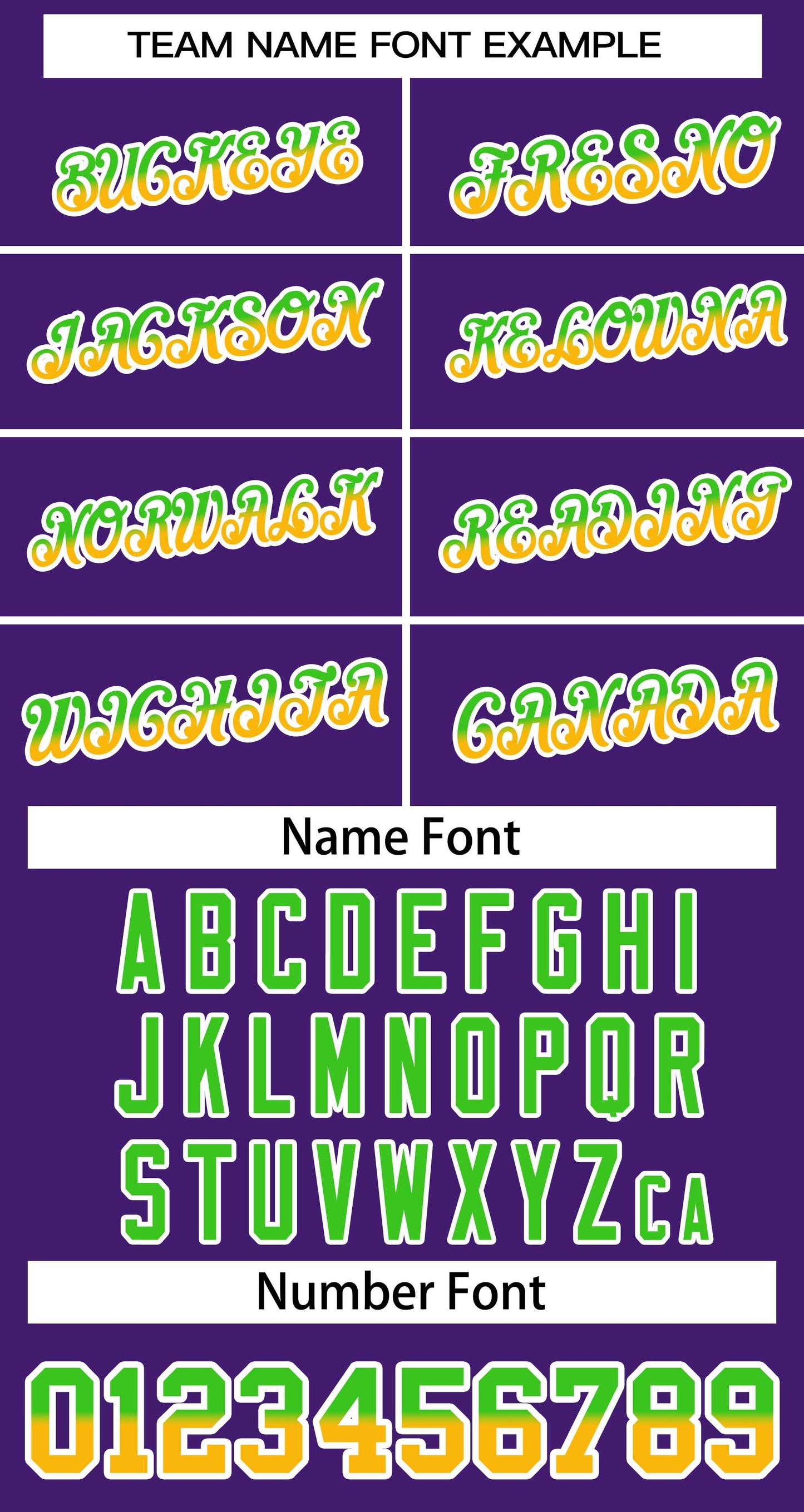 Custom Purple Neon Green Gold-White Stripe Font Gradient Fashion Authentic Baseball Jersey Limited