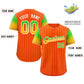 Custom Orange Neon Green Gold-White Stripe Font Gradient Fashion Authentic Baseball Jersey Limited