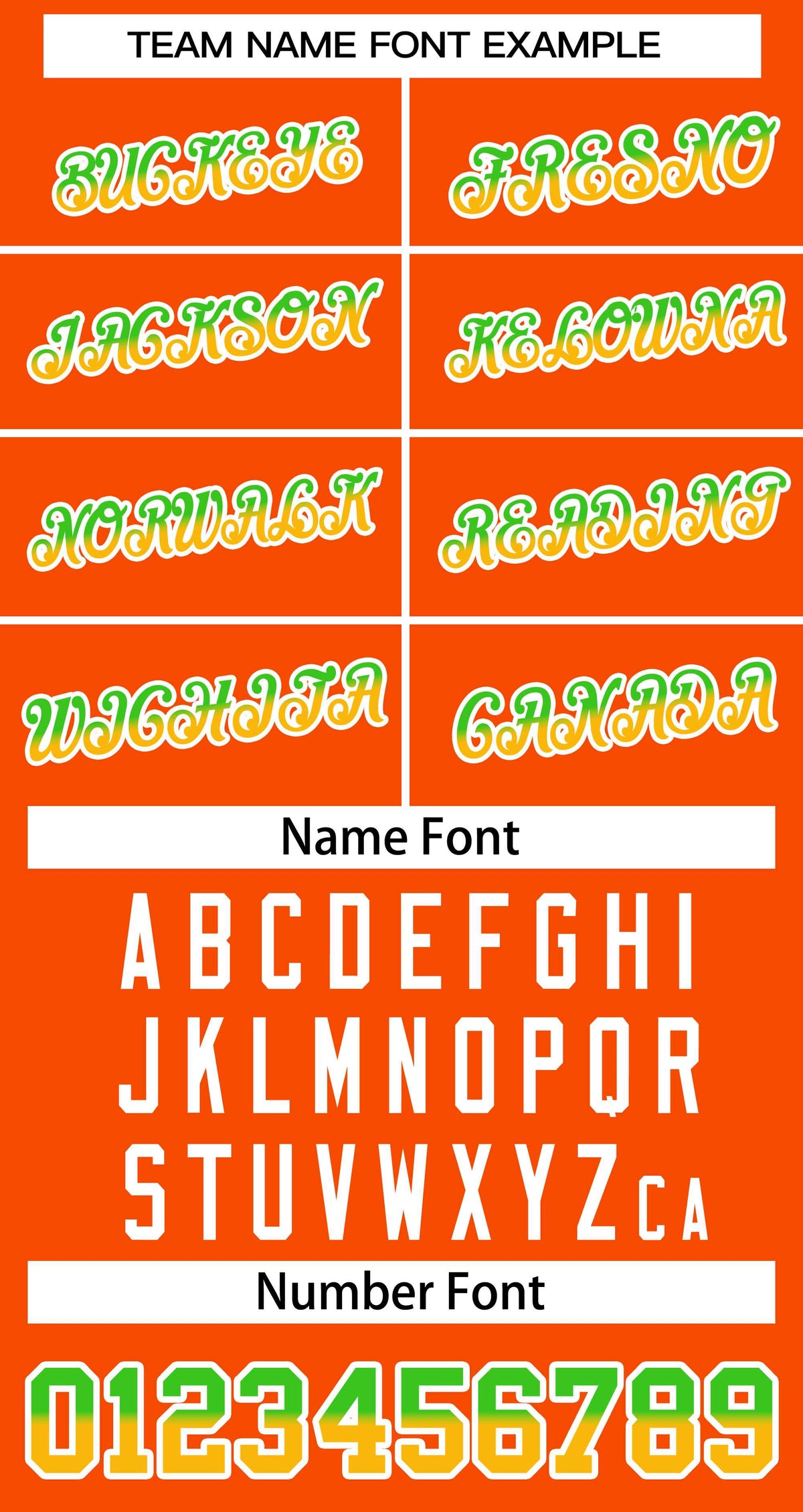 Custom Orange Neon Green Gold-White Stripe Font Gradient Fashion Authentic Baseball Jersey Limited